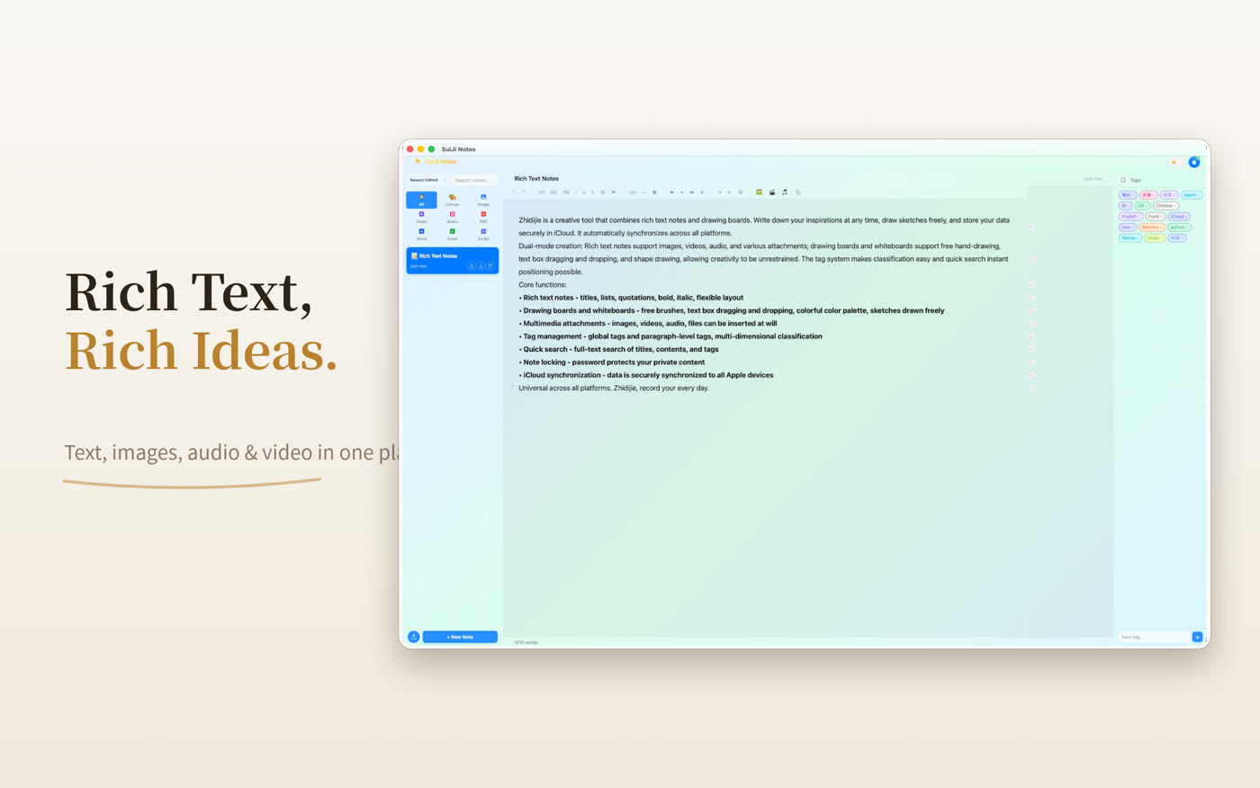 Rich text editing